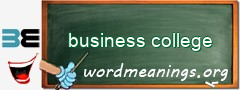 WordMeaning blackboard for business college